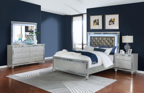 Coaster Gunnison 4-piece Bedroom Set Silver Metallic