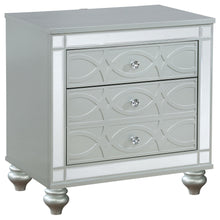 Load image into Gallery viewer, Coaster Gunnison 2-drawer Nightstand Silver Metallic