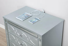 Load image into Gallery viewer, Coaster Gunnison 2-drawer Nightstand Silver Metallic