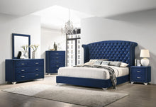 Load image into Gallery viewer, Coaster Melody Upholstered Dresser Mirror Pacific Blue