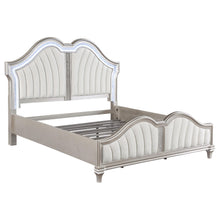 Load image into Gallery viewer, Coaster Evangeline Wood Eastern King LED Panel Bed Silver Oak