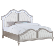 Load image into Gallery viewer, Coaster Evangeline Wood Eastern King LED Panel Bed Silver Oak