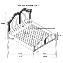 Load image into Gallery viewer, Coaster Evangeline Wood Eastern King LED Panel Bed Silver Oak