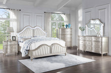 Load image into Gallery viewer, Coaster Evangeline Wood Eastern King LED Panel Bed Silver Oak
