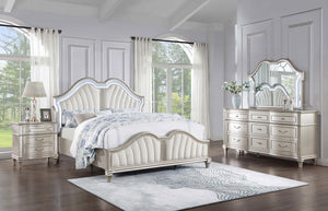 Coaster Evangeline 4-piece Queen Bedroom Set Silver Oak