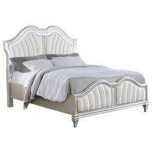 Load image into Gallery viewer, Coaster Evangeline Wood Queen LED Panel Bed Silver Oak