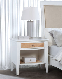 COASTER NIGHTSTAND (WHITE/NATURAL)