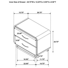 Load image into Gallery viewer, Coaster Amsbury 2-drawer Nightstand Bedside Table Nutmeg
