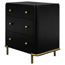 Load image into Gallery viewer, Coaster Arini 3-drawer Nightstand Black