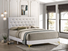 Load image into Gallery viewer, Coaster Kendall Upholstered Queen Panel Bed White