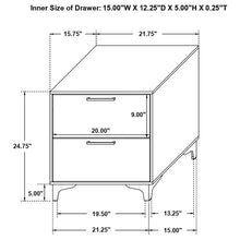 Load image into Gallery viewer, Coaster Kendall 2-drawer Nightstand White