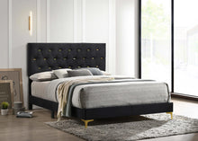 Load image into Gallery viewer, Coaster Kendall Upholstered Queen Panel Bed Black
