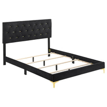 Load image into Gallery viewer, Coaster Kendall Upholstered Queen Panel Bed Black
