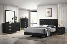 Load image into Gallery viewer, Coaster Kendall Upholstered Queen Panel Bed Black