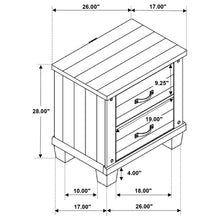 Load image into Gallery viewer, Coaster Lilith 2-drawer Nightstand Distressed White