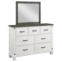 Load image into Gallery viewer, Coaster Lilith 7-drawer Dresser with Mirror Distressed White