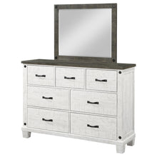 Load image into Gallery viewer, Coaster Lilith 7-drawer Dresser with Mirror Distressed White
