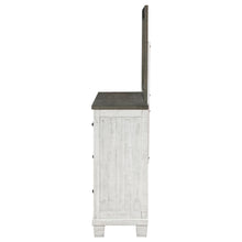 Load image into Gallery viewer, Coaster Lilith 7-drawer Dresser with Mirror Distressed White