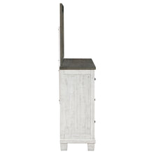 Load image into Gallery viewer, Coaster Lilith 7-drawer Dresser with Mirror Distressed White