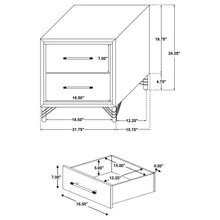 Load image into Gallery viewer, Coaster Lucia 2-drawer Nightstand Bedside Table White