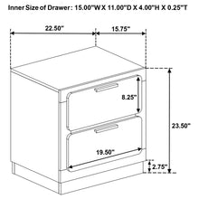 Load image into Gallery viewer, Coaster Caraway 2-drawer Nightstand White