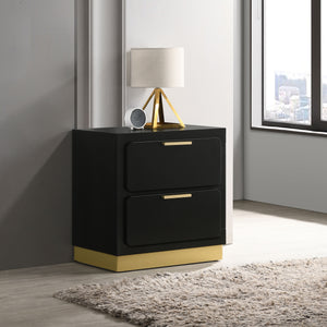 COASTER NIGHTSTAND (BLACK/GOLD)