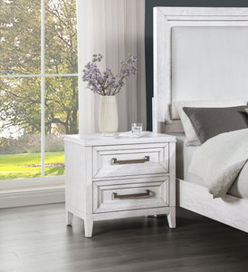 COASTER NIGHTSTAND (DISTRESSED WHITE)