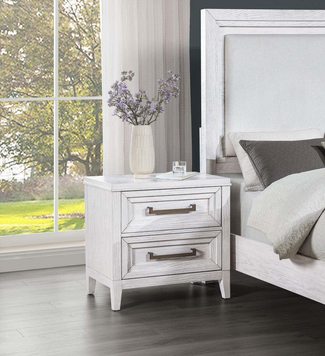 COASTER NIGHTSTAND (DISTRESSED WHITE)