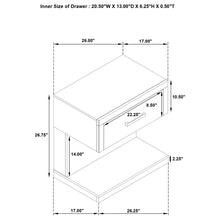 Load image into Gallery viewer, Coaster Kenora 1-drawer Nightstand Bedside Table Barley Brown