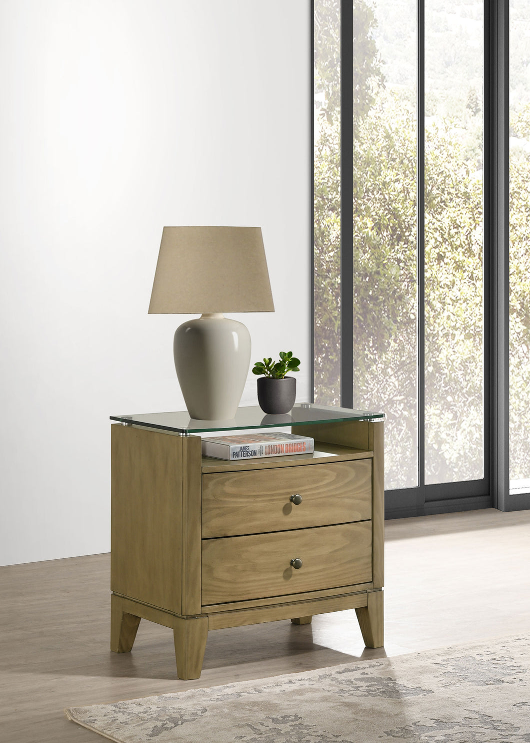 COASTER NIGHTSTAND (NATURAL PINE)