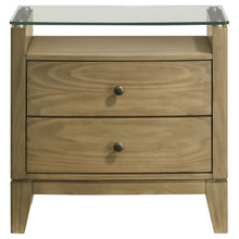 Load image into Gallery viewer, Coaster Granada 2-drawer Glass Top Nightstand Natural Pine