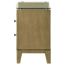 Load image into Gallery viewer, Coaster Granada 2-drawer Glass Top Nightstand Natural Pine
