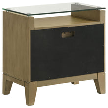Load image into Gallery viewer, Coaster Granada 2-drawer Glass Top Nightstand Natural Pine