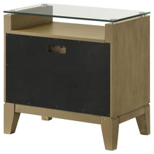 Load image into Gallery viewer, Coaster Granada 2-drawer Glass Top Nightstand Natural Pine