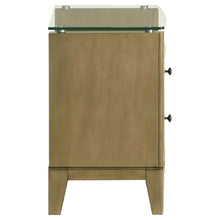 Load image into Gallery viewer, Coaster Granada 2-drawer Glass Top Nightstand Natural Pine