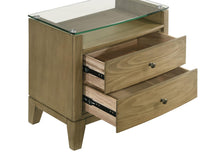 Load image into Gallery viewer, Coaster Granada 2-drawer Glass Top Nightstand Natural Pine