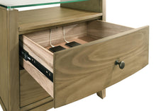 Load image into Gallery viewer, Coaster Granada 2-drawer Glass Top Nightstand Natural Pine