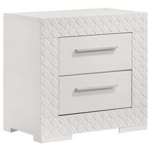 Load image into Gallery viewer, Coaster Ives 2-drawer Nightstand Bedside Table White High Gloss