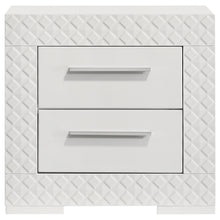 Load image into Gallery viewer, Coaster Ives 2-drawer Nightstand Bedside Table White High Gloss
