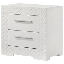 Load image into Gallery viewer, Coaster Ives 2-drawer Nightstand Bedside Table White High Gloss
