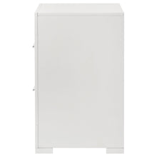 Load image into Gallery viewer, Coaster Ives 2-drawer Nightstand Bedside Table White High Gloss