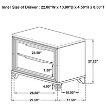 Load image into Gallery viewer, Coaster Marmore 2-drawer Nightstand Bedside Table White