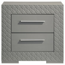 Load image into Gallery viewer, Coaster Ives 2-drawer Nightstand Bedside Table Grey High Gloss
