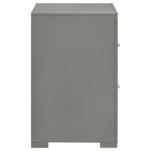 Load image into Gallery viewer, Coaster Ives 2-drawer Nightstand Bedside Table Grey High Gloss
