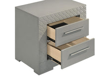 Load image into Gallery viewer, Coaster Ives 2-drawer Nightstand Bedside Table Grey High Gloss