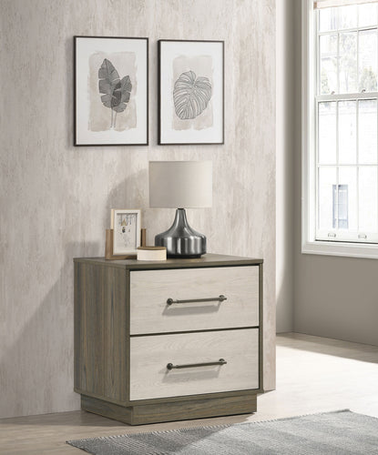 COASTER NIGHTSTAND (GREY OAK/ALMOND)