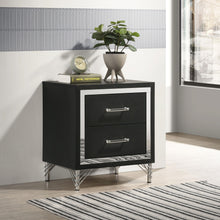 Load image into Gallery viewer, Coaster Lucia 2-drawer Nightstand Bedside Table Black