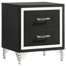 Load image into Gallery viewer, Coaster Lucia 2-drawer Nightstand Bedside Table Black