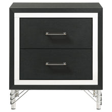 Load image into Gallery viewer, Coaster Lucia 2-drawer Nightstand Bedside Table Black