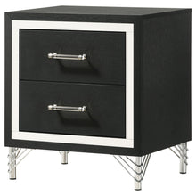 Load image into Gallery viewer, Coaster Lucia 2-drawer Nightstand Bedside Table Black